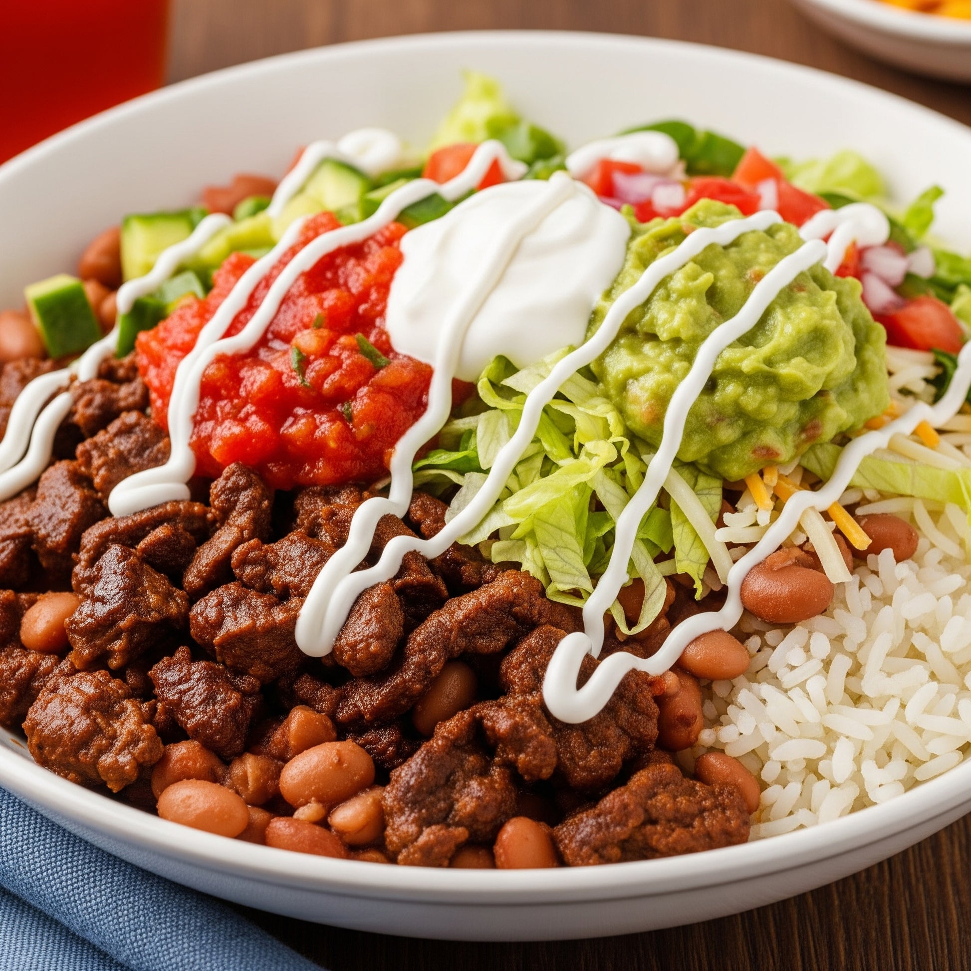 Burrito bowl s hovězím a fazolemi