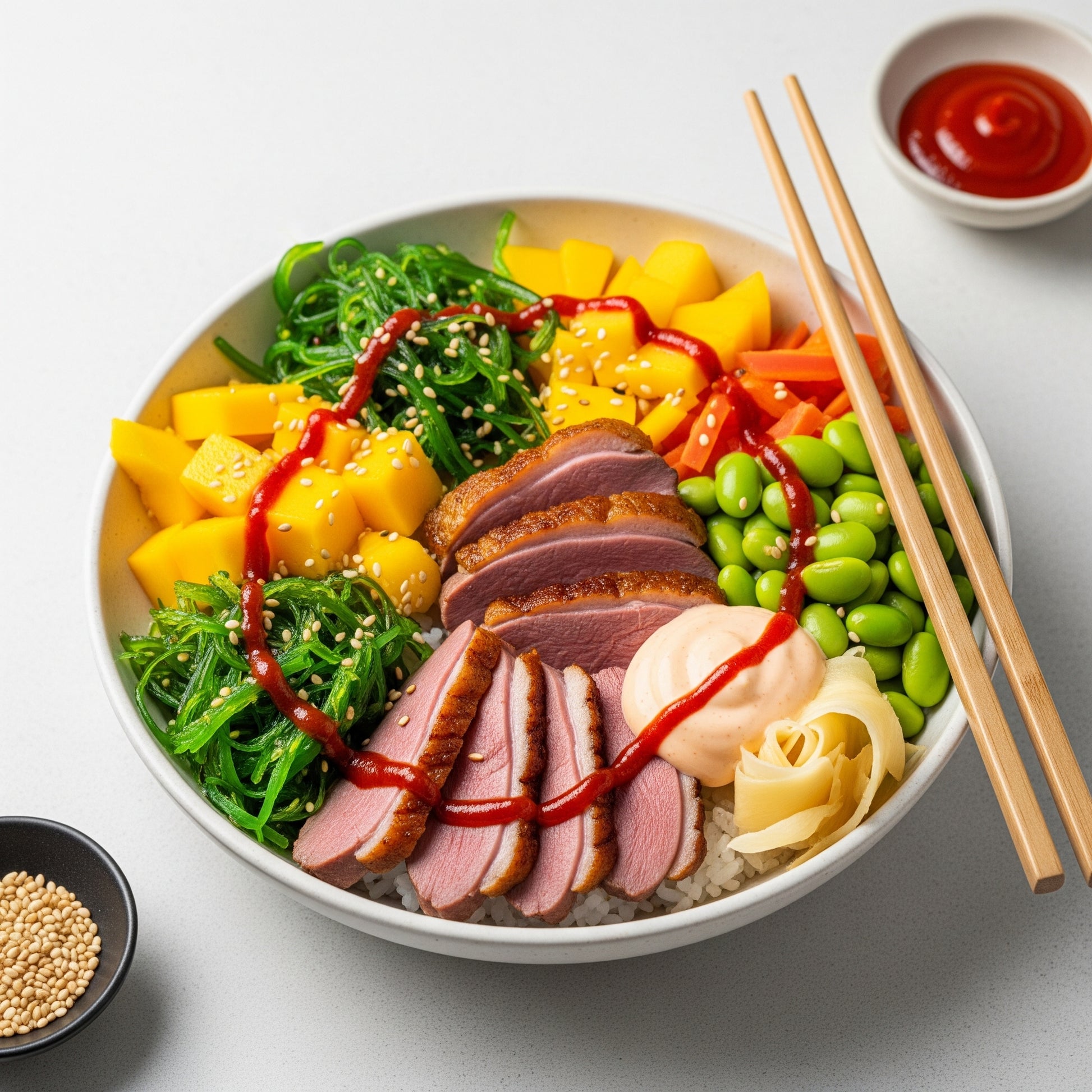 Poke bowl s kachnou